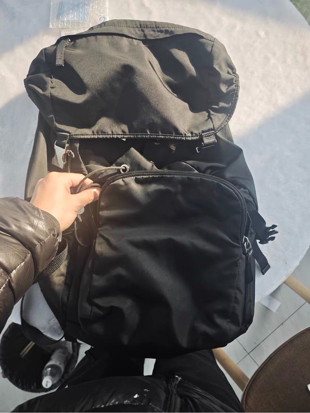 Prada Black re-Nylon Authentic Backpack - Sleek Everyday Pack